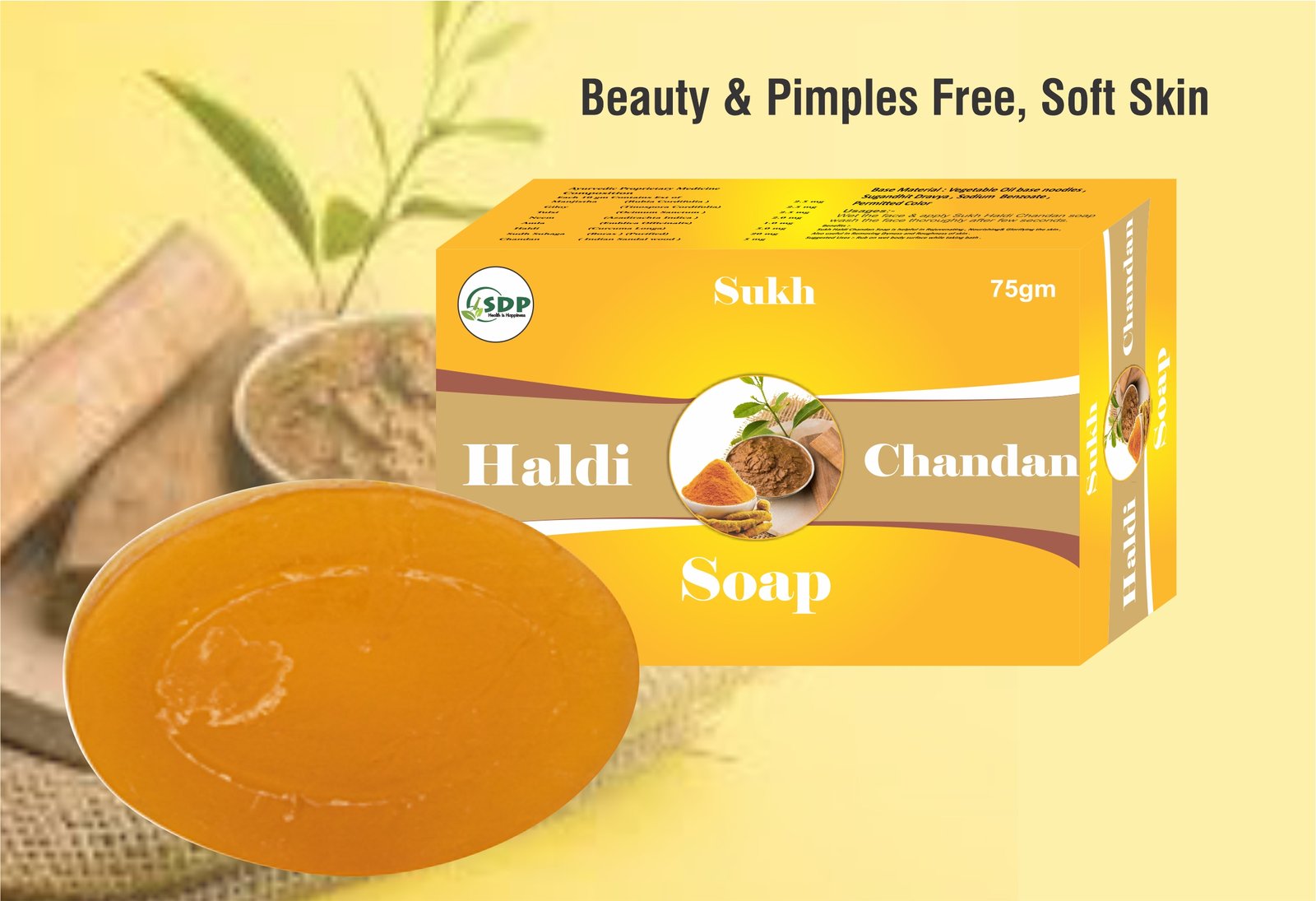 Sukh Haldi Chandan Soap